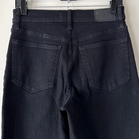 Madewell The Perfect Vintage Wide-Leg Jean Black Rinse Wash Super Stretch Sz 27 - Picture 8 of 13
